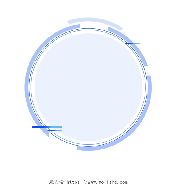 科技圈科技商务感线框圆框